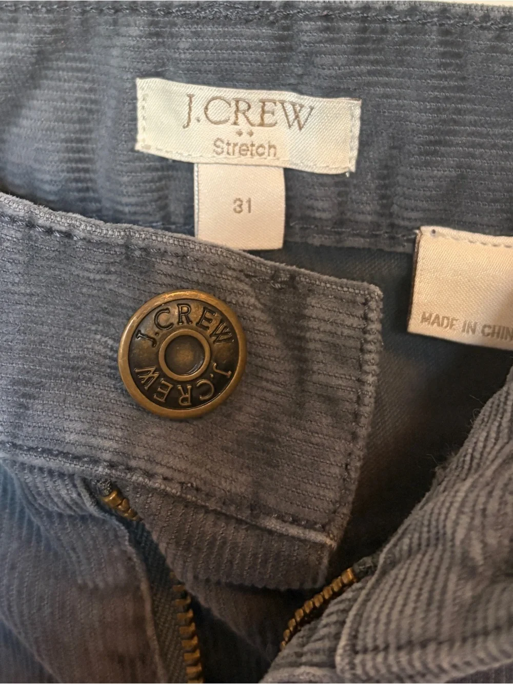 J.Crew Women’s Corduroy Pants in Charcoal Gray